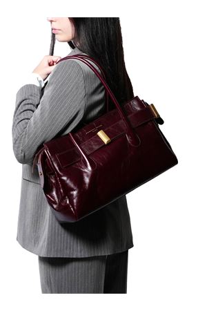 Bordeaux shiny lambskin shoulder bag ROBERTO FESTA | EMERALDATANNICO